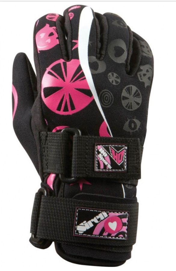 HO Sports Siren Ladies' Waterski Gloves, XS Black Pink